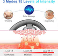 Intelligent Neck Massager with Heat,Neckology Electric Pulse Neck Massage for Pain Relief,3 Modes 15 Levels Deep Tissue Neck Massager with Cordless Gift for Dad Mon Women Men